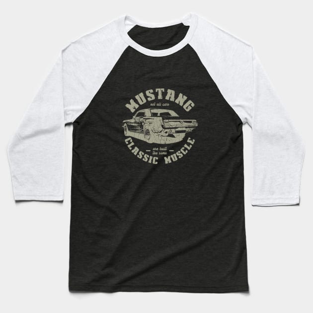 Mustang Classic Muscle Baseball T-Shirt by CC I Design
